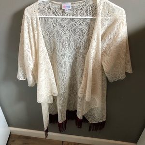 Lularoe Monroe lace with fringe good condition